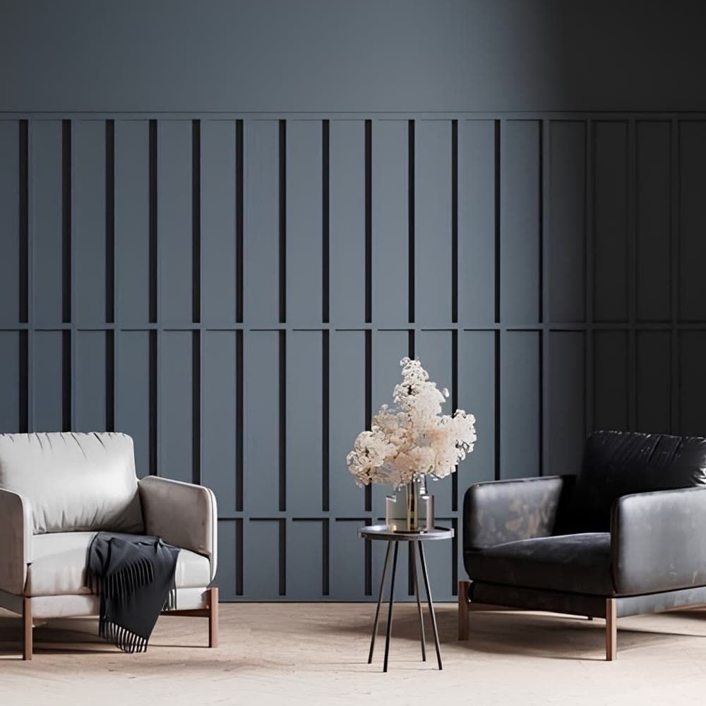 Slat panel accent wall
