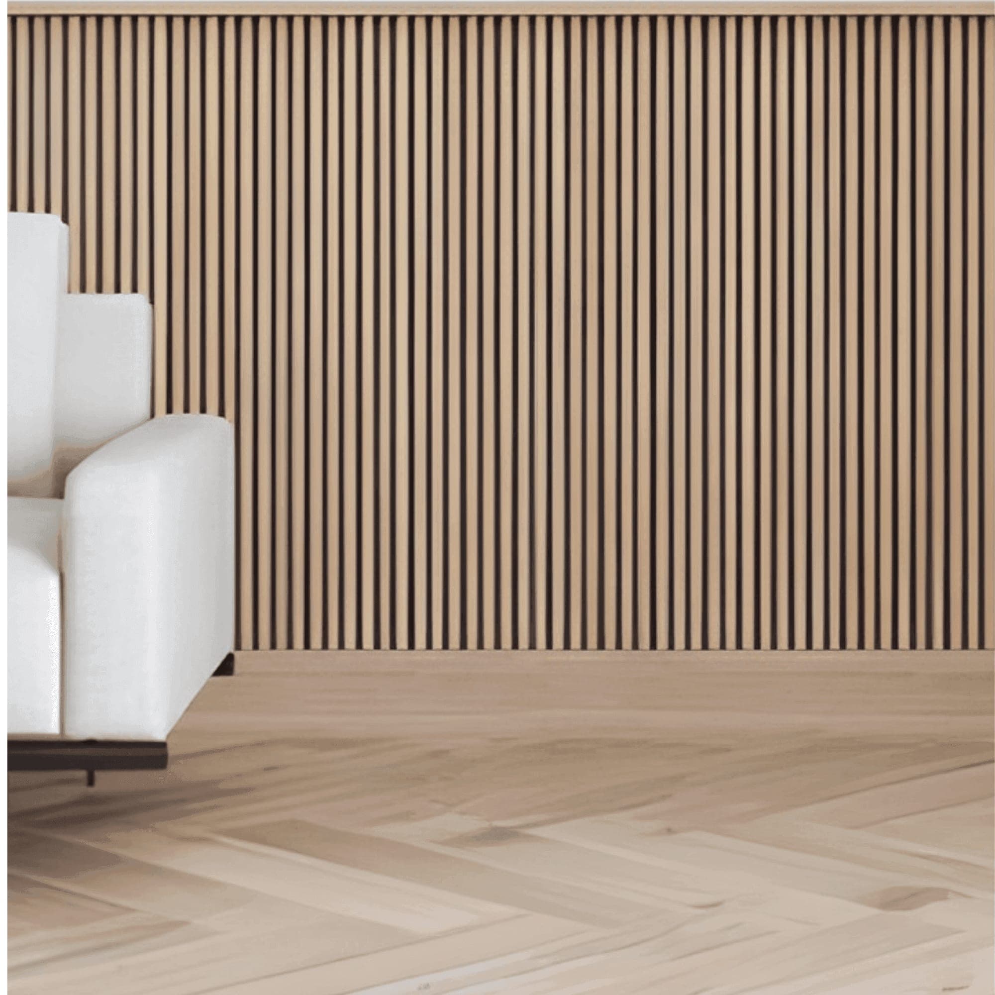 Chevron panel wall, grey finish
